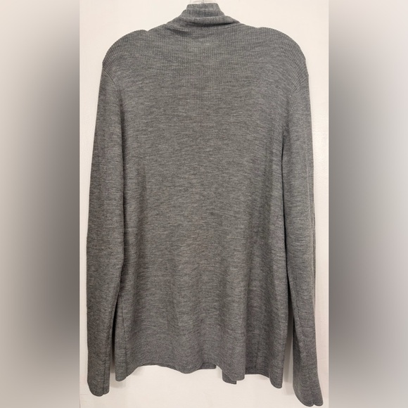 All Saints Mode Merino Wool Open Cardigan Grey Size Extra Large - Picture 3 of 7
